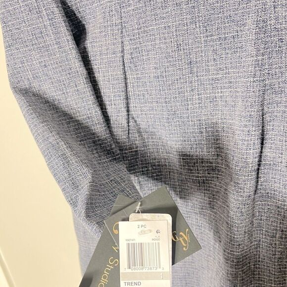 NWT CITY STUDIOS Juniors' 2-Piece Belted Jacket & Dress Set blue size 1 - Picture 11 of 13